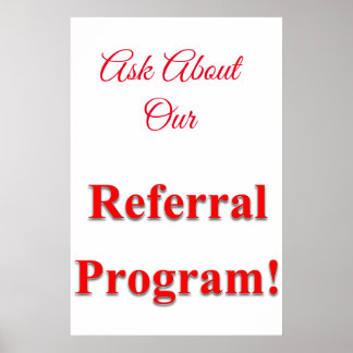 Salon Barbershop Posters Referral Program Red