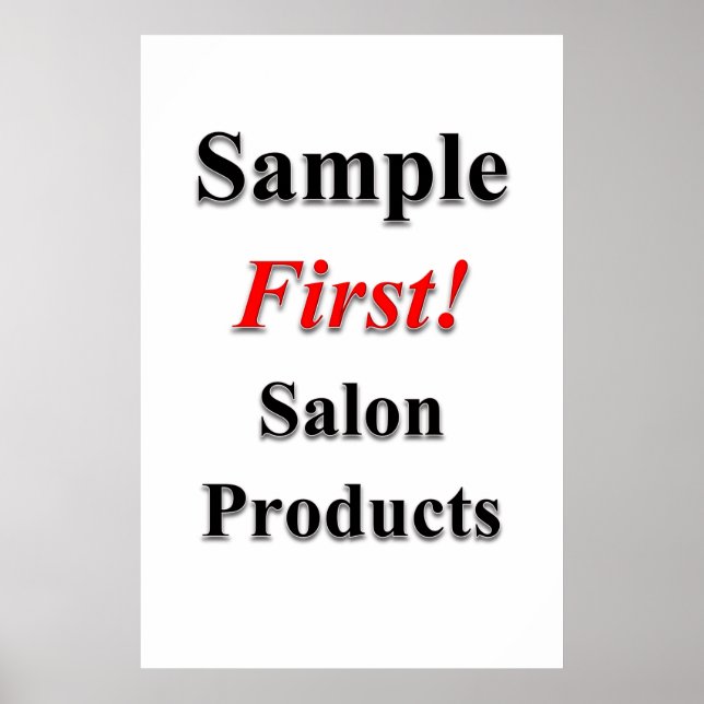 Salon Barbershop Posters Sample Sale Products (Front)