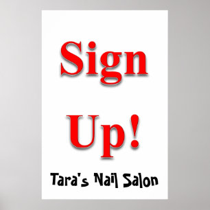 Salon Barbershop Posters Sign Up