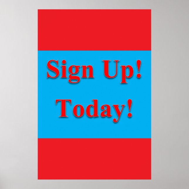 Salon Barbershop Posters Sign Up Today (Front)