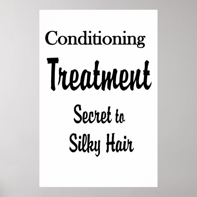 Salon Barbershop Posters Silky Hair Conditioning  (Front)