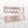 Salon Blush Rose Gold Glitter 6 Punch Customer Loyalty Card
