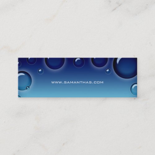 Salon Bookmark Spa bubbles blue Business Card Templates