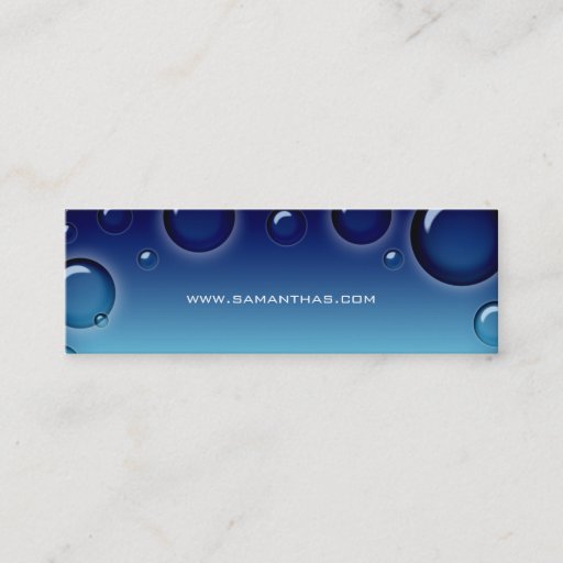 Customizable Salon Bookmark Spa bubbles blue Business Card Templates