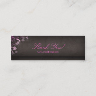 Salon Bookmark Spa Butterfly Floral pink Mini Business Card