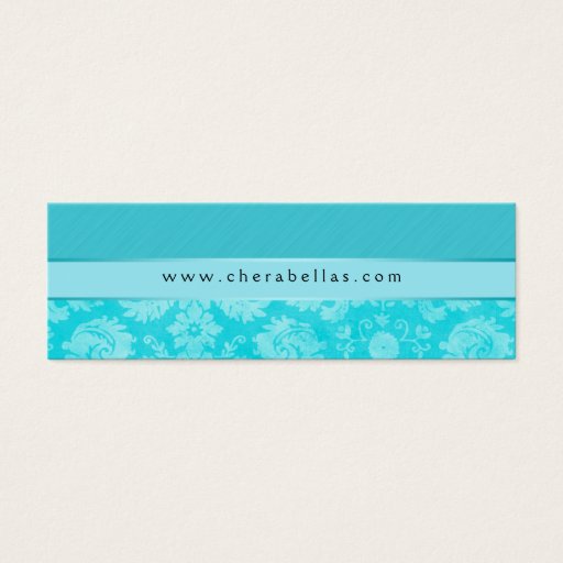 Customizable Salon Bookmark Spa damask floral flower blue Business Card Templates