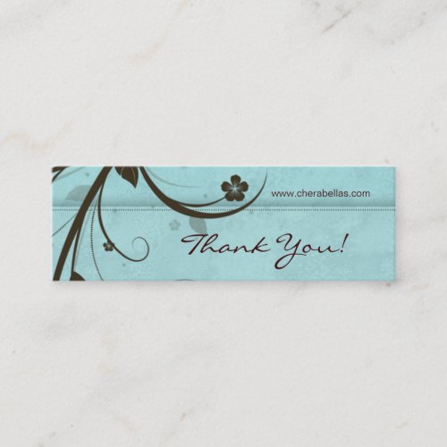 Salon Bookmark Spa Floral watery blue Business Card Template