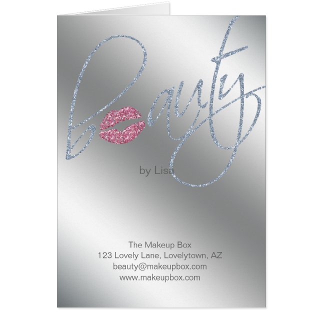 Salon Brochure Beauty Makeup Artist Cosmetologist (Front)