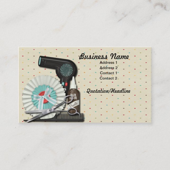Salon business card (Front)