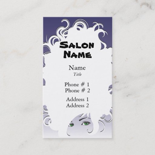 Customizable Salon Business Card
