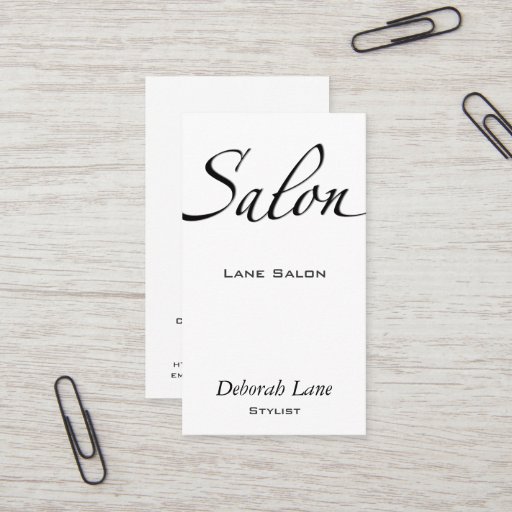 Customizable Salon Business Card Template