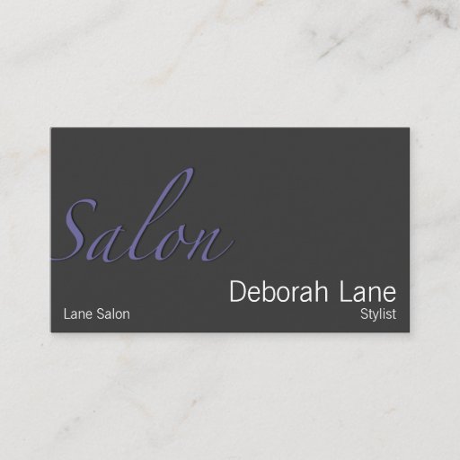 Customizable Salon Business Card