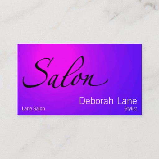 Customizable Salon Business Card Template