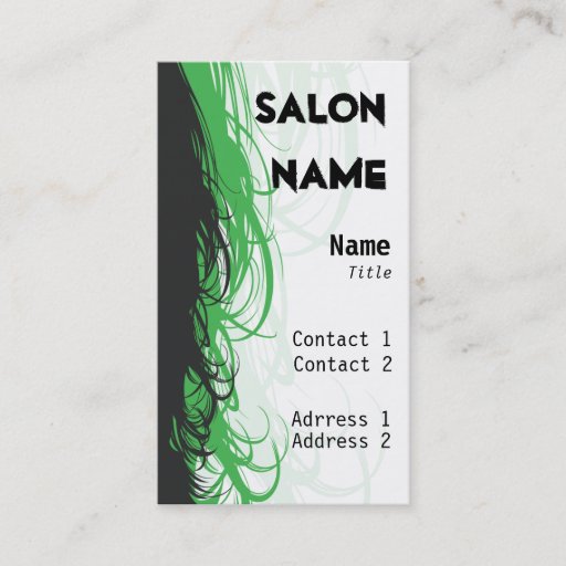Customizable Salon Business Card - Customized