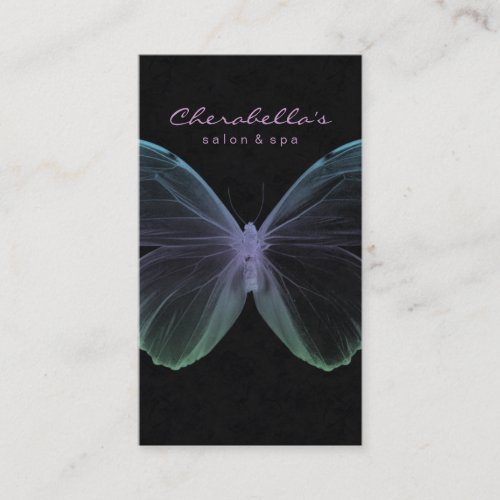 Salon Business Card Spa Butterfly Blue Purple