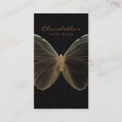 Salon Business Card Spa Butterfly Gold