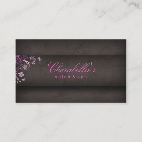 Salon Business Card Spa Butterfly Pink