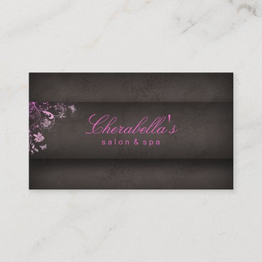 Customizable Salon Business Card Spa Butterfly Pink