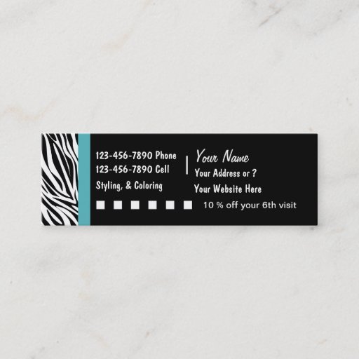 Customizable Salon Business Cards