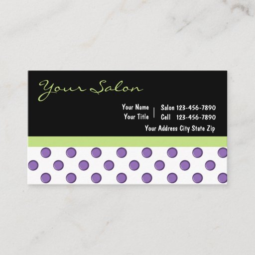 Customizable Salon Business Cards