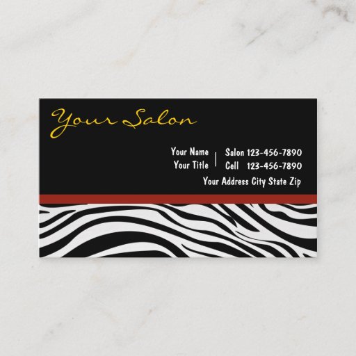 Customizable Salon Business Cards