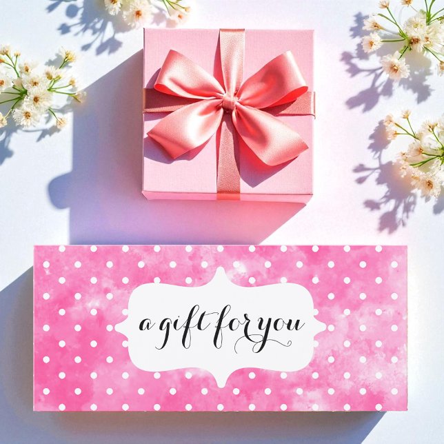 Salon Business Gift Certificate Pink White  (Creator Uploaded)