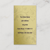 Salon businesscards business card (Back)