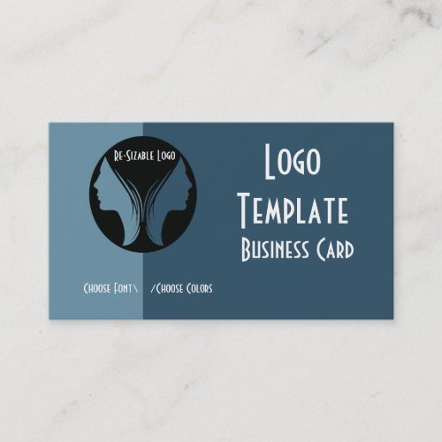 Salon Butterfly Faces or Therapist Logo Business Card