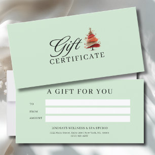 SALON CHRISTMAS TREE BUSINESS CERTIFICATE