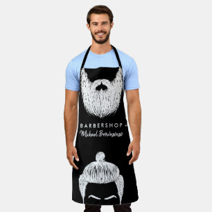 Salon Clothing Mustache Beard Hair Barber Apron