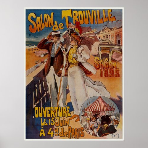 Salon de Touville Vintage French Travel Poster