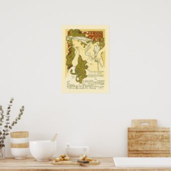 SALON DES CENT 20th Exhibition 1896 Alphonse Mucha Poster | Zazzle