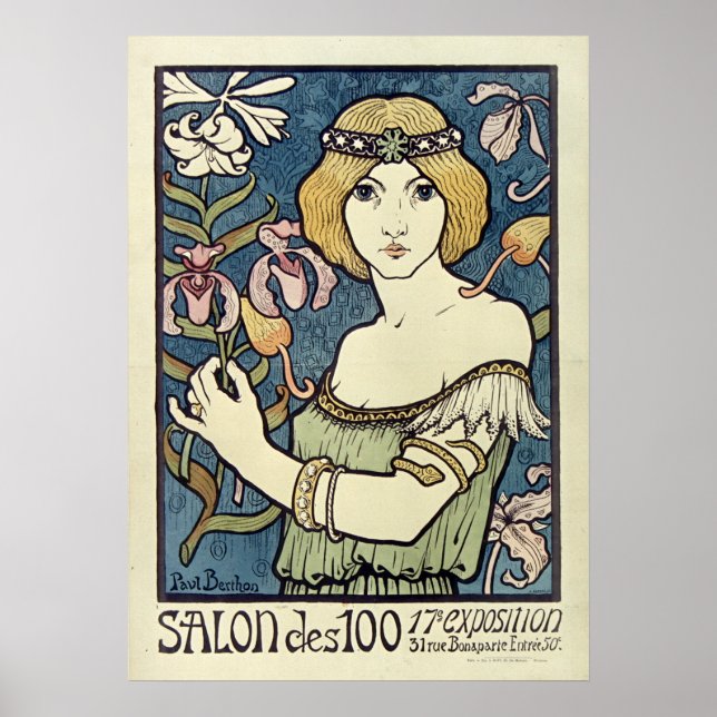 Salon Des Cent by Paul Berthon Poster (Front)