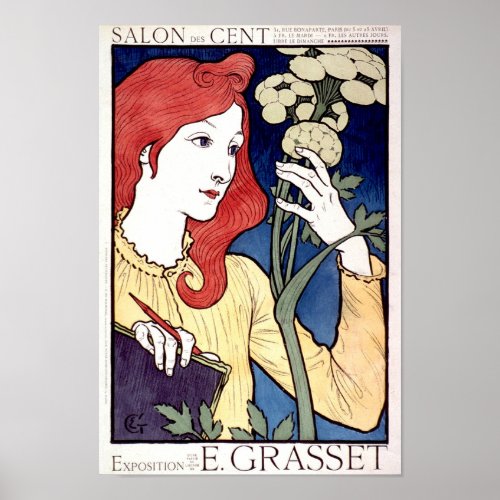 Salon Des Cent E Grasset Vintage French Ad Poster