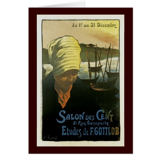 Salon Des Cent ~ Etudes de F. Gottlob Cards (Front)