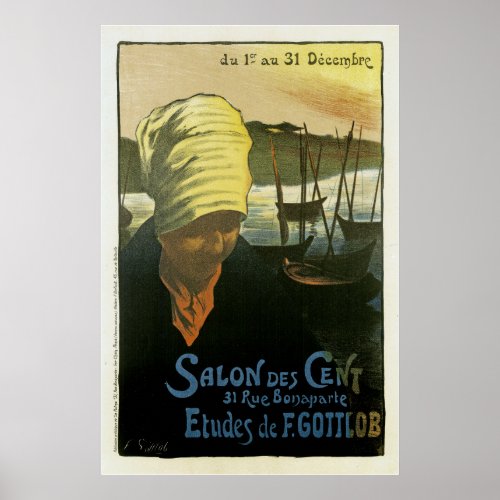 Salon Des Cent  Etudes de F Gottlob Poster