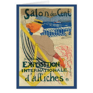 Salon des Cents by Toulouse Lautrec, Art Nouveau Cards