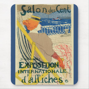 Salon des Cents by Toulouse Lautrec, Art Nouveau Mouse Pad