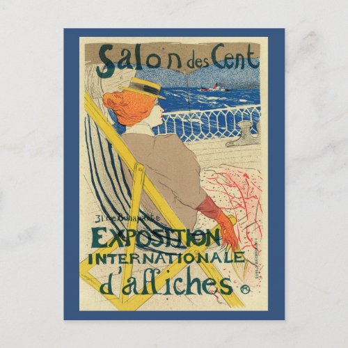 Salon des Cents by Toulouse Lautrec Art Nouveau Postcard