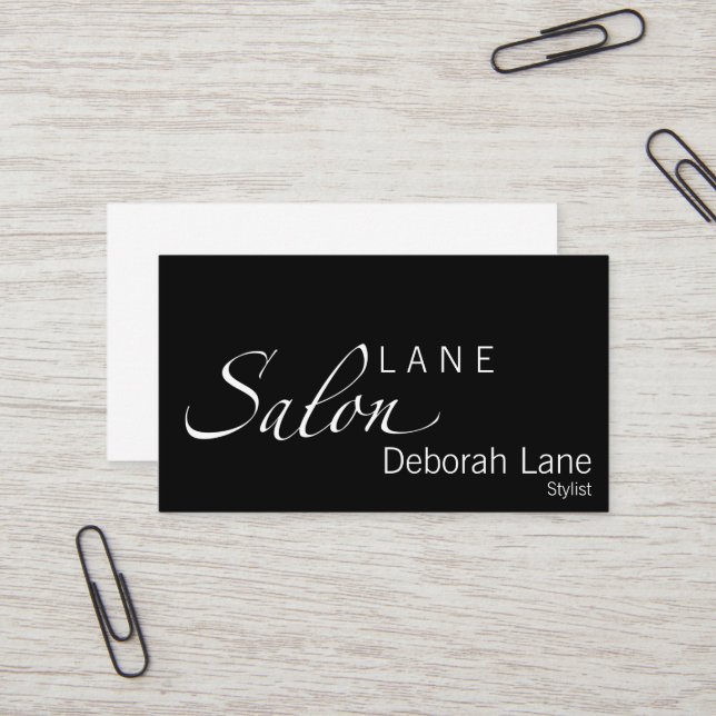 Salon Elegance Business Card (Front/Back In Situ)