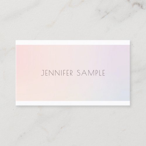 Salon Elegant Colors Modern Professional Plain Business Card