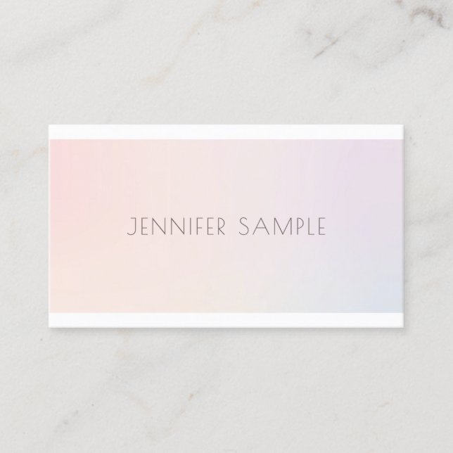 Salon Elegant Colors Modern Professional Plain Business Card (Front)