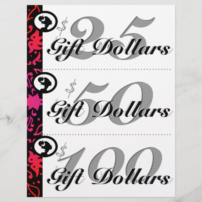 Salon Flyer Spa Gift Certificates Woman Colorful (Front)