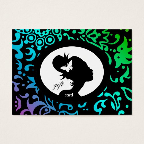 Salon Gift Card Butterfly Woman GBP Business Cards