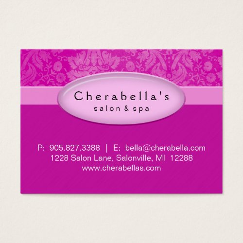 Salon Gift Card Certificate Spa Pink Damask Business Card Templates