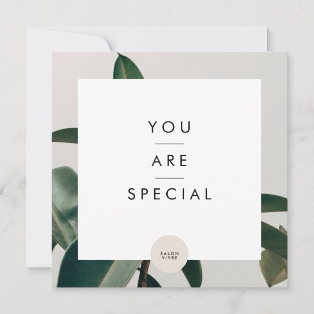 Salon Gift Card Modern Minimalist Line (Front)