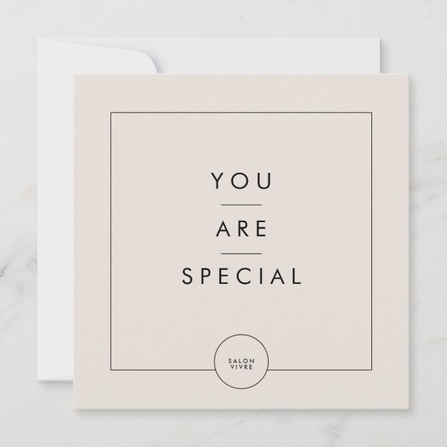 Salon Gift Card Modern Minimalist Line (Front)