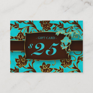 Salon Gift Card Spa Gold Floral BB $25