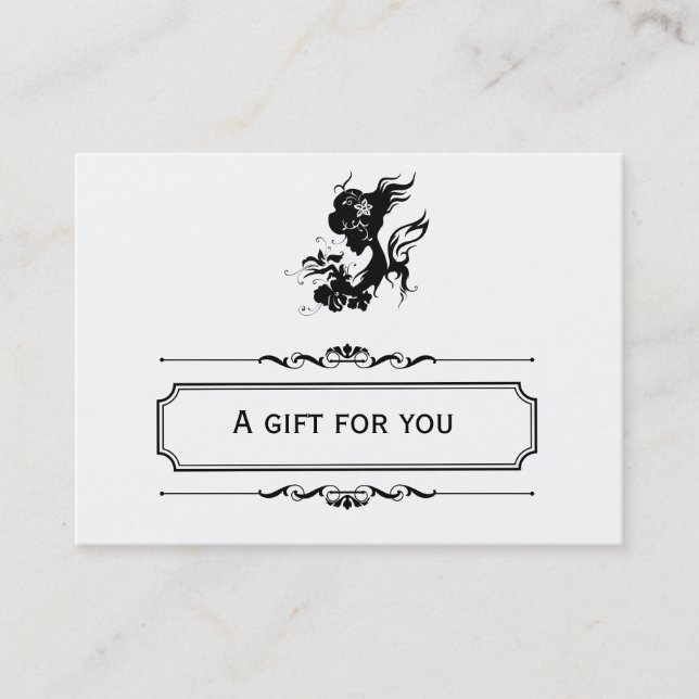 Salon Gift Certificate (Black) (Front)
