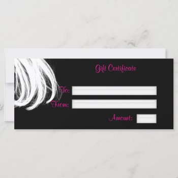 Salon Gift Certificate  Rack Card by DesignsbyLisa at Zazzle